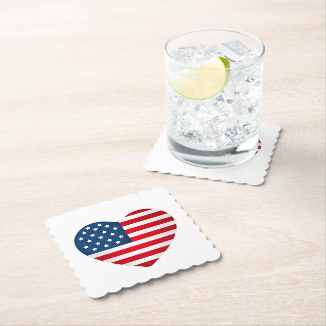 July 4th Paper Drink Coaster (Insitu)