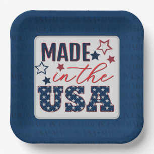 July 4th Party MADE in the USA Paper Plate