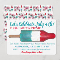 July 4th Party Rocket Pop Popsicle Fireworks