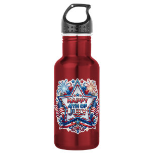July 4th Patriotic 250 Year Birthday 532 Ml Water Bottle