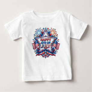 July 4th Patriotic 250 Year Birthday Baby T-Shirt
