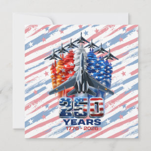 July 4th Patriotic 250 Year Birthday Holiday Card