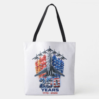 July 4th Patriotic 250 Year Birthday Tote Bag