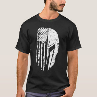 July 4th Patriotic Distressed American Us Flag Spa T-Shirt