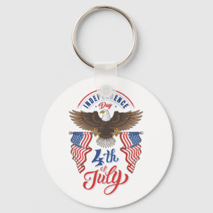 July 4th Patriotic Keychain
