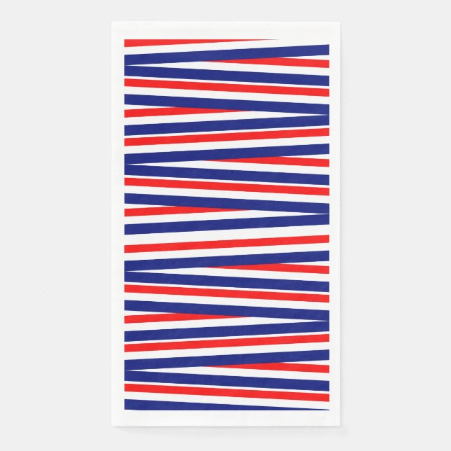 July 4th Patriotic Paper Guest Towel Napkin (Front)