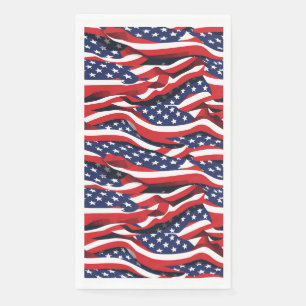 July 4th Patriotic Paper Guest Towel Napkin