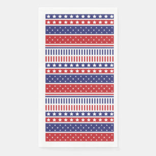 July 4th Patriotic Paper Guest Towel Napkin