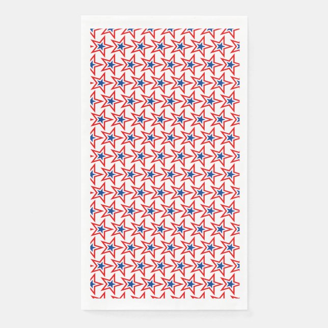 July 4th Patriotic Paper Guest Towel Napkin (Front)