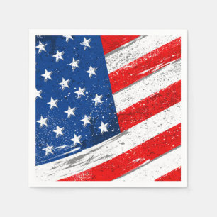 July 4th Patriotic Paper Napkins
