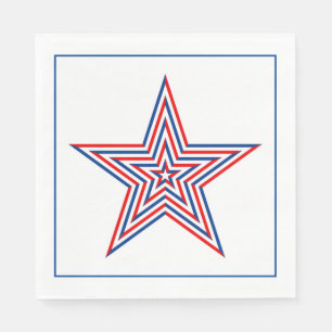 July 4th Patriotic Paper Napkins