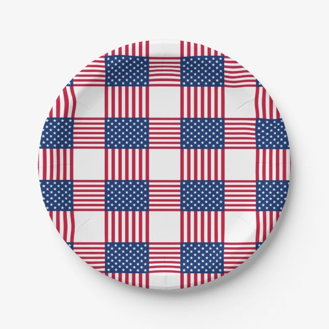 July 4th Patriotic Paper Plates (Front)