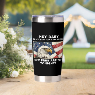 July 4th Pickup Line Funny Patriotic Humour Insulated Tumbler