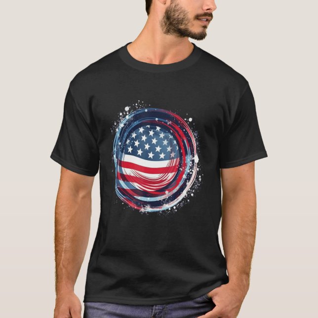 July 4th Product  Patriotism, American Flag_21 T-Shirt (Front)