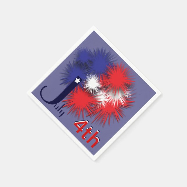 July 4th puffy flag napkin (Corner)