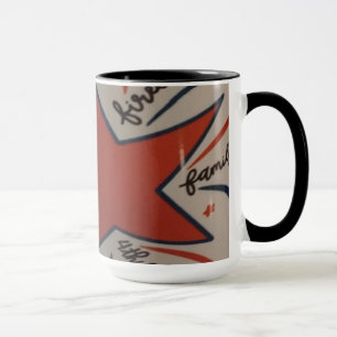 July 4th red white and blue mug