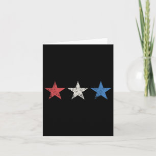 July 4th Red White Blue Stars Cute Usa Patriotic A Card