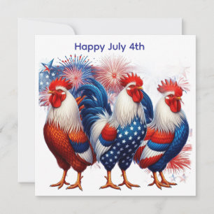 July 4th Rooster Card