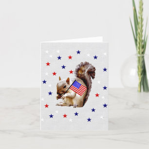 July 4th Squirrel Card