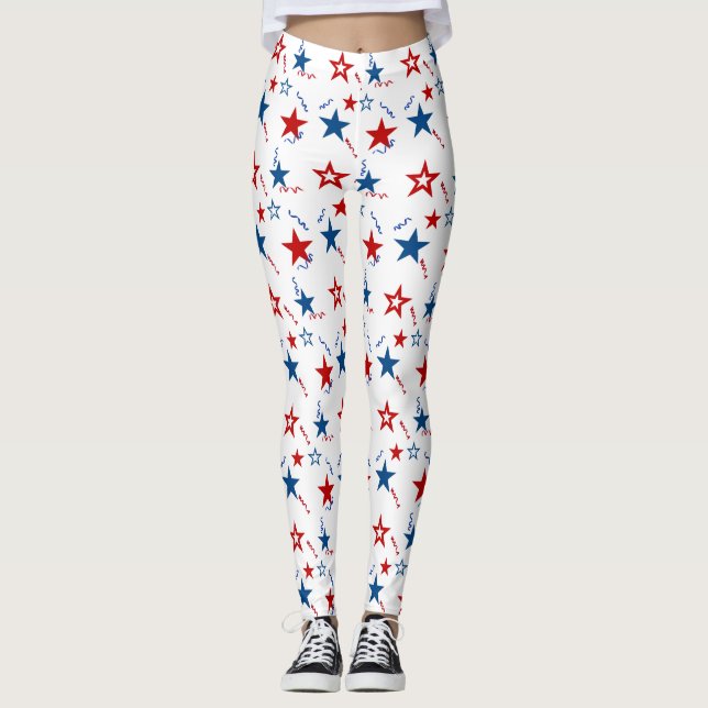 July 4th Stars Leggings (Front)