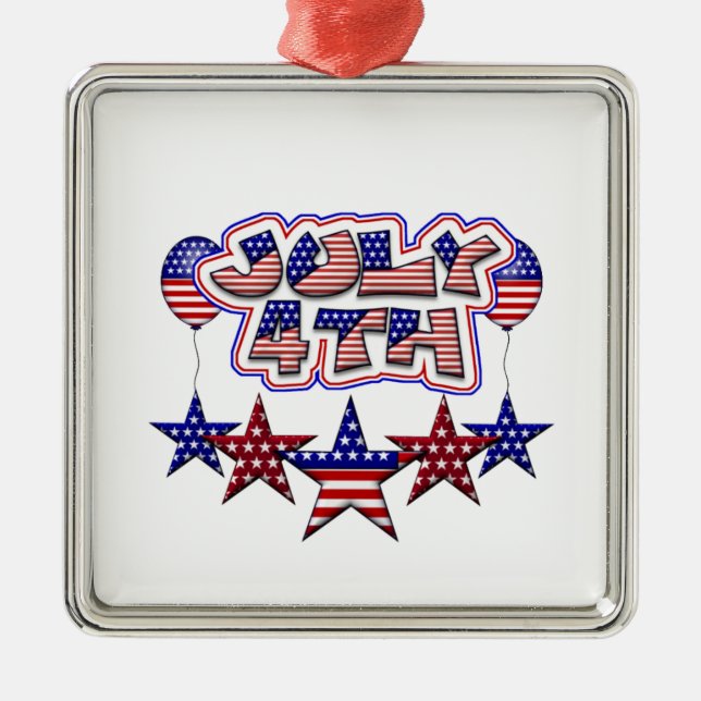 July 4th Stars Metal Tree Decoration (Front)