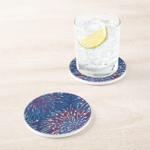 July 4th Stone Drink Coaster