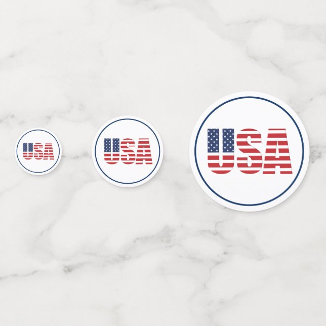 July 4th Table Confetti (Fronts)