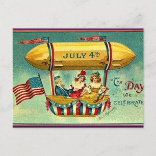 July 4th - The Day We Celebrate Holiday Postcard