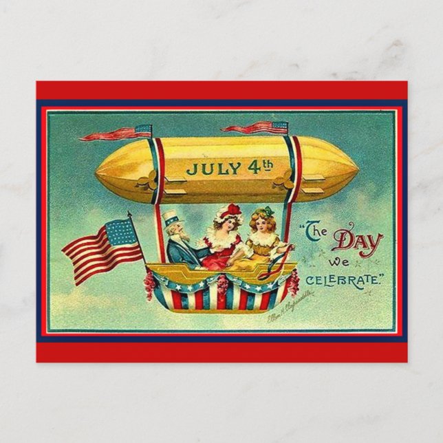 July 4th - The Day We Celebrate Postcard (Front)