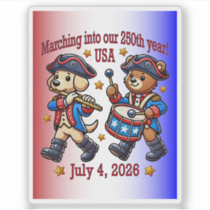 July 4th USA 250th Anniversary Semiquincentennial 