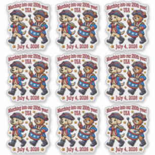 July 4th USA 250th Anniversary Semiquincentennial 