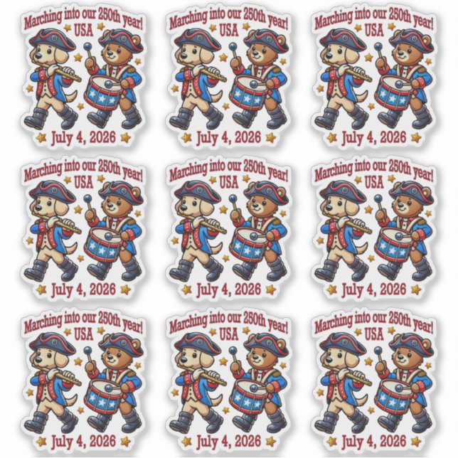 July 4th USA 250th Anniversary Semiquincentennial  (Front)