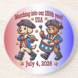 July 4th USA 250th Anniversary Semiquincentennial Coaster