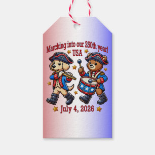 July 4th USA 250th Anniversary Semiquincentennial  Gift Tags