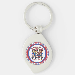 July 4th USA 250th Anniversary Semiquincentennial  Key Ring