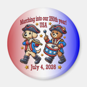July 4th USA 250th Anniversary Semiquincentennial Magnet