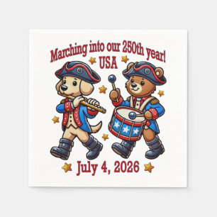 July 4th USA 250th Anniversary Semiquincentennial Napkin