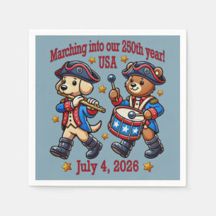 July 4th USA 250th Anniversary Semiquincentennial Napkin