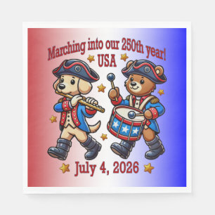 July 4th USA 250th Anniversary Semiquincentennial Napkin