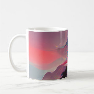 July 4th USA flag digital abstract art Coffee Mug