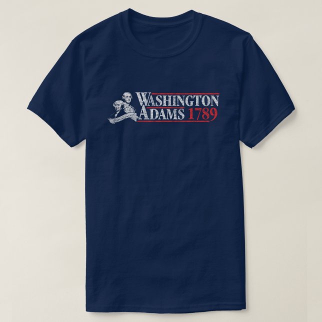 July 4th Washington Adams Campaign T-Shirt (Design Front)