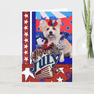 July 4th - Westie X - Lady Card