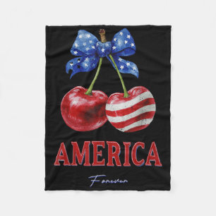 July 4th Women Men Patriontic American Flag Indepe Fleece Blanket