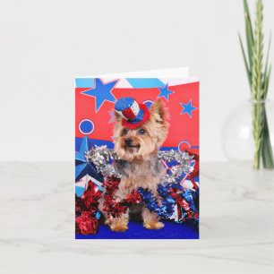 July 4th - Yorkie - Vinnie Card