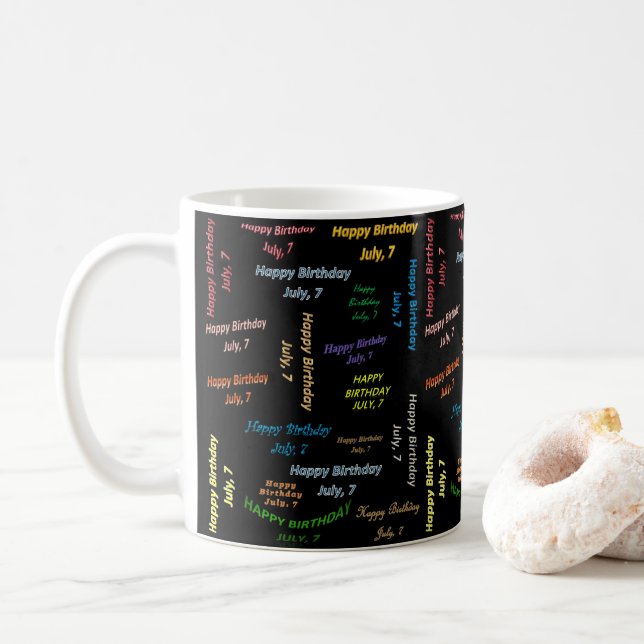 July 7, Birthday Mug (With Donut)
