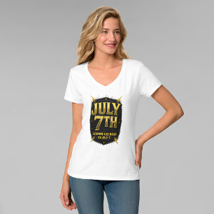 July 7th Birthday Legends Are Made Gold Lightning T-Shirt