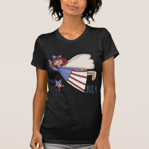 July Angel Summer Patriotic Design T-Shirt