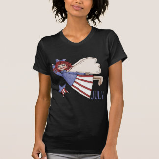 July Angel Summer Patriotic Design T-Shirt