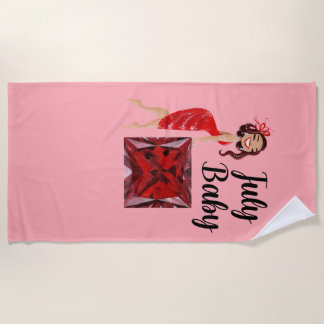 July Baby Beach Towel