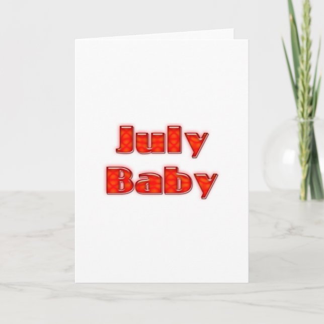 July Baby Card (Front)